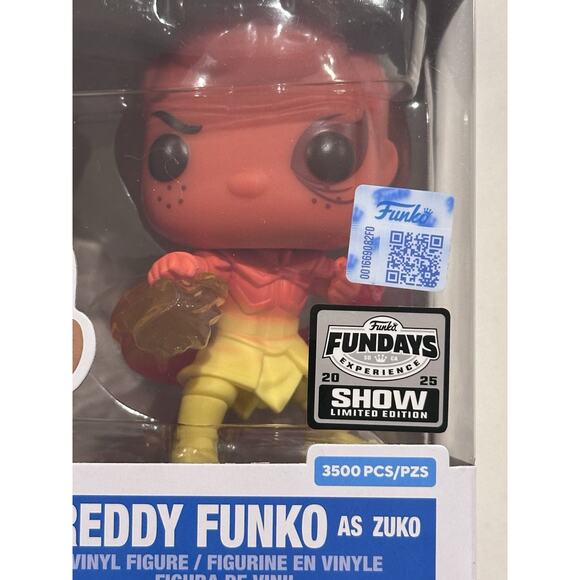 Funko Pop! Freddy As Zuko LE 3500 Avatar Fundays Experience W/ Protector #1 - Picture 2 of 8